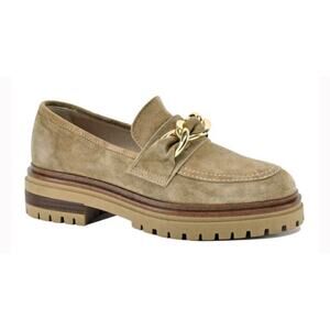275 Central Suede Chain Lug Lakers Loafers Moccasin Gold Link US 8